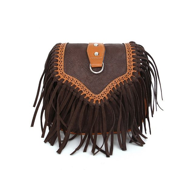 Bolso Hippie Chic Bohemio De Cuero Fino Tipo Mensajero Transversal » Boheki