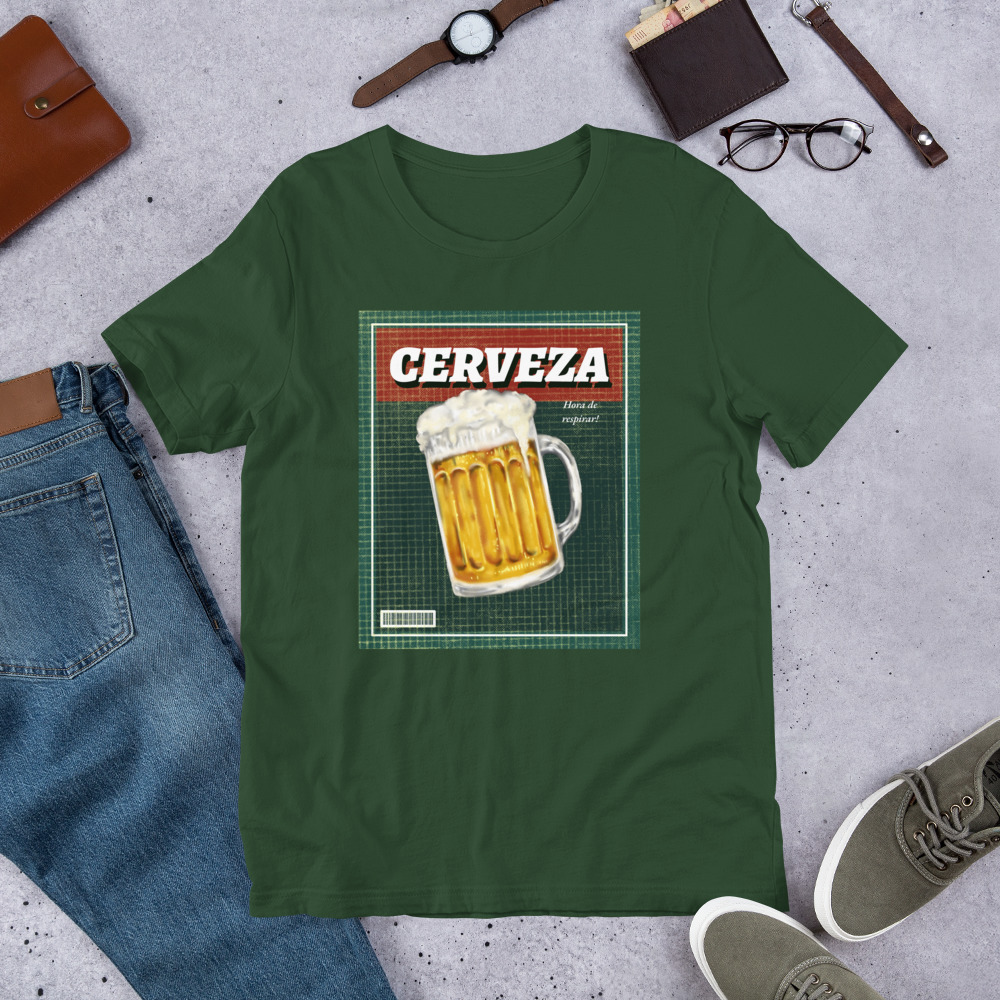camiseta vintage con cerveza camiseta vintage con cerveza
