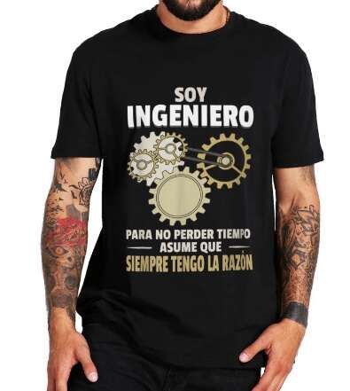camisetas para ingenieros divertidas negras